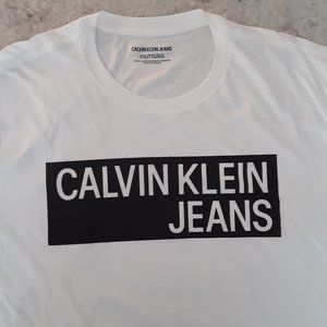 Calvin Klein T-Shirt White Black XXL (Defective)